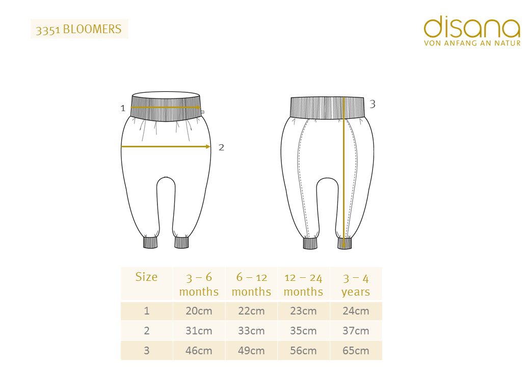 Pantaloni larghi "bloomers" in lana cotta bio (3 mesi - 4 anni) // blu navy